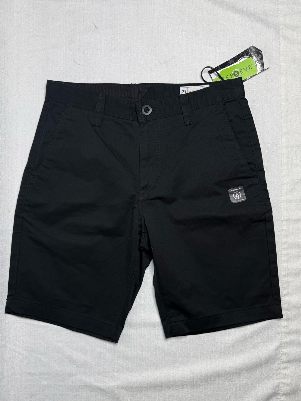 Volcom Men’s Frickin Modern Stretch Black Chino Shorts Sz: 29 New